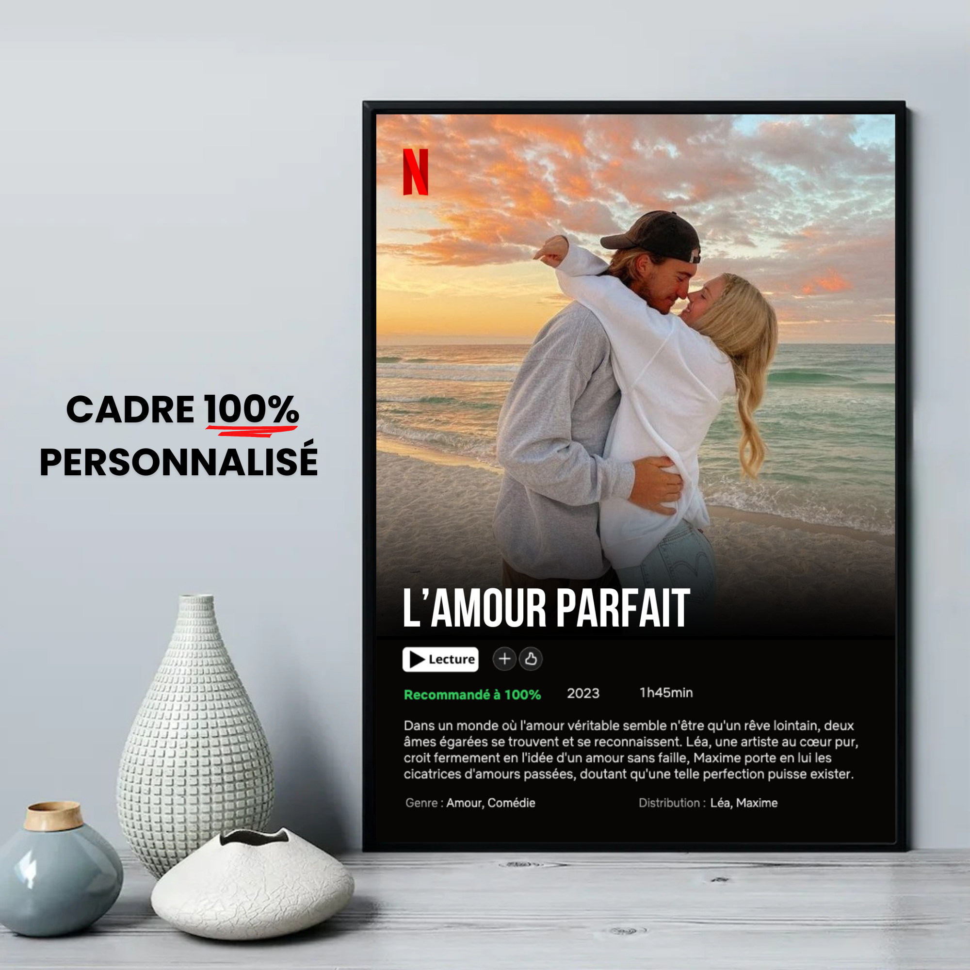 Netflix Couple - Affiche Personnalisée