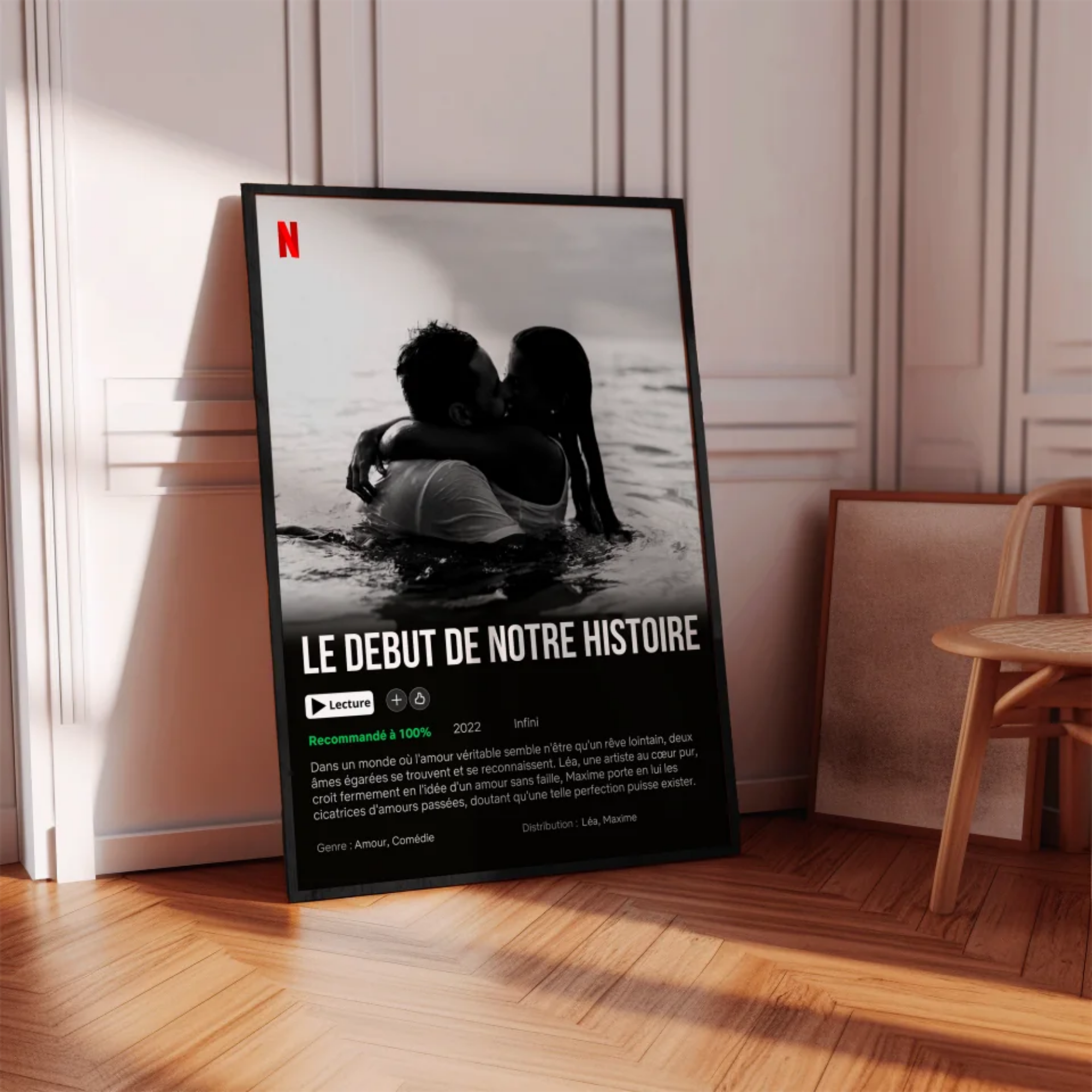 Netflix Couple - Affiche Personnalisée