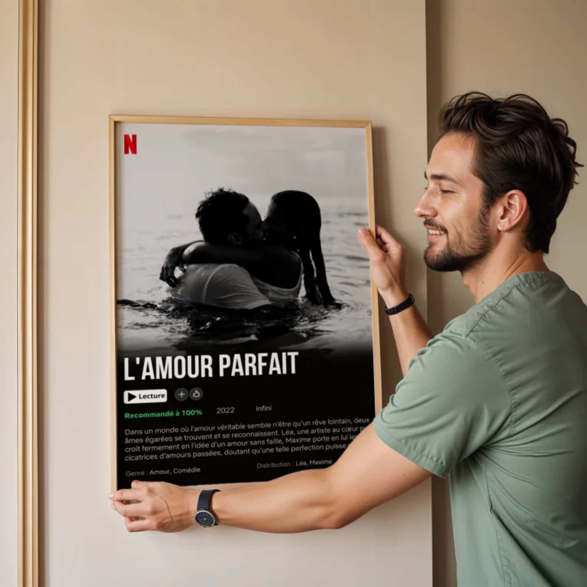 Netflix Couple - Affiche Personnalisée