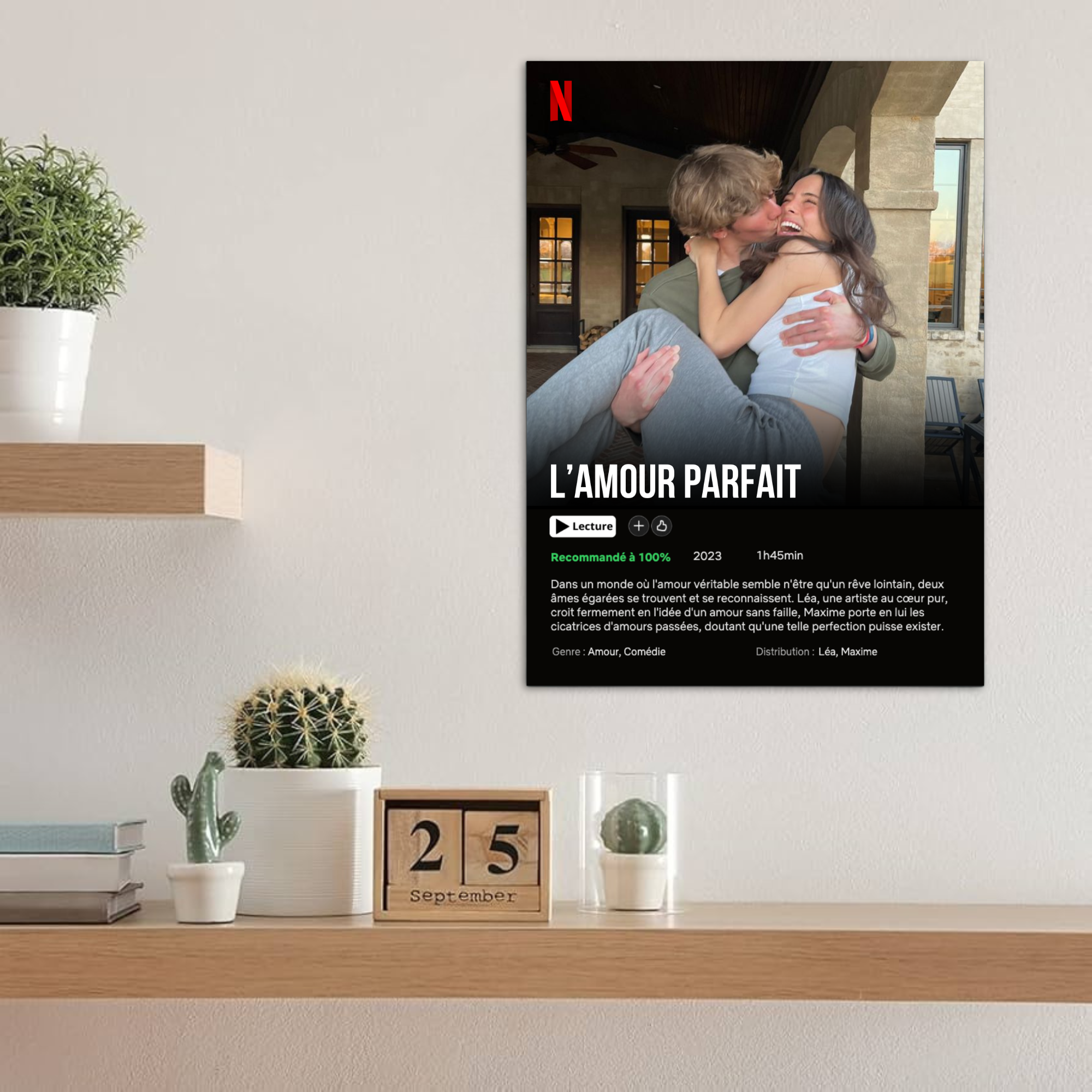 Netflix Couple - Affiche Personnalisée